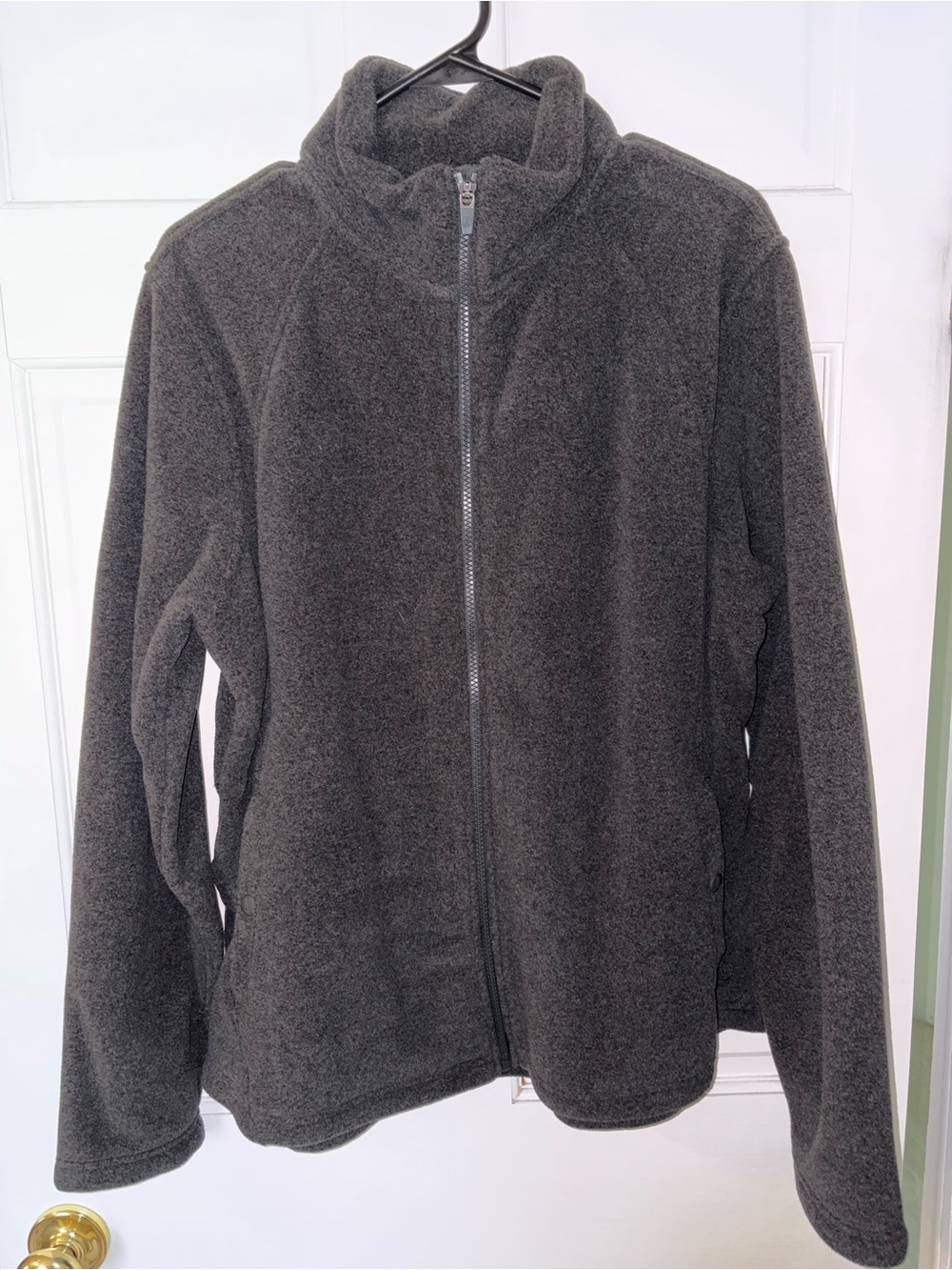 Lands' End Women's Charcoal Full-Zip Fleece Jacket